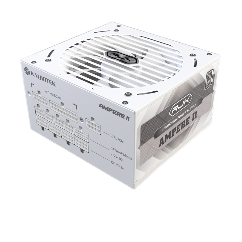 Блок питания Raijintek AMPERE II 1000, 80 PLUS Platinum, ATX, активный PFC, вентилятор 120x120 мм, белый, фото 2