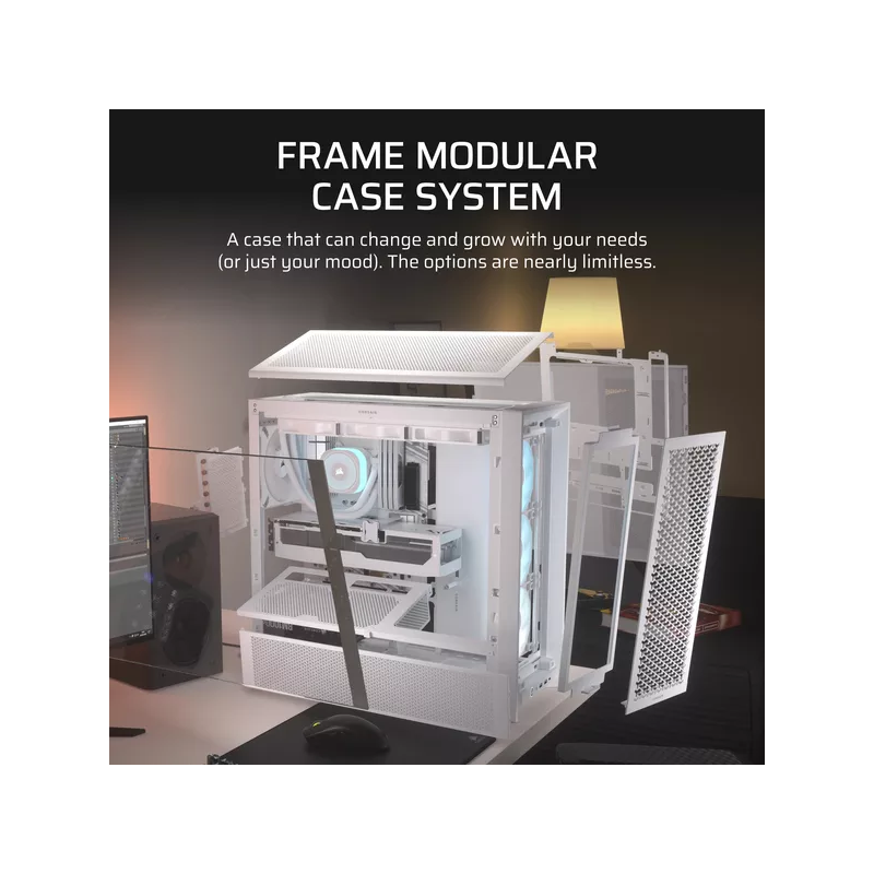 Корпус для ПК Corsair Frame 4000D RS ARGB, Midi Tower, белый, под ATX, E-ATX, mATX, Mini-ITX, фото 7