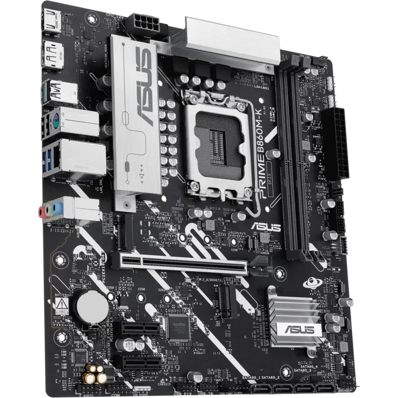 Материнская плата ASUS PRIME B860M-K, LGA1851, Intel B860, Micro-ATX, DDR5, фото 2