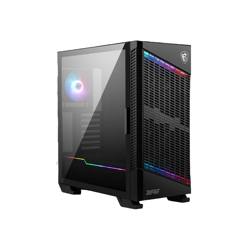 Корпус для ПК MSI MPG VELOX 100P AIRFLOW, Midi Tower, чёрный, под ATX, Micro-ATX, Mini-ITX