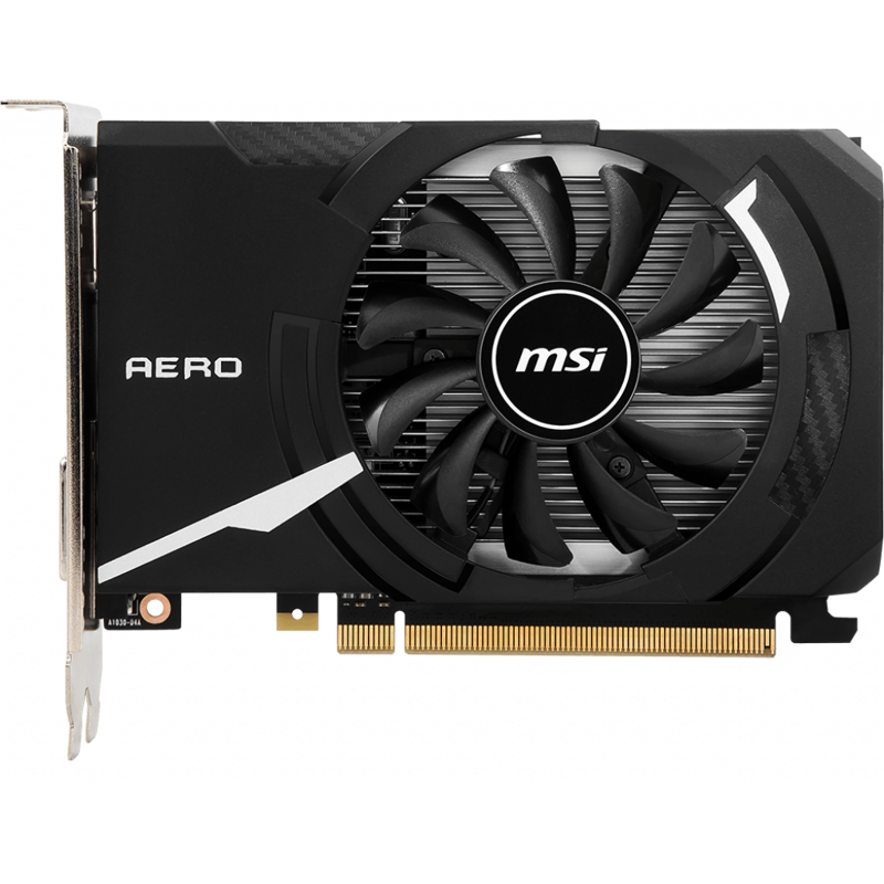 Видеокарта MSI NVIDIA GeForce GT 1030 AERO ITX 4GD4 OC, 4 ГБ видеопамяти, DDR4