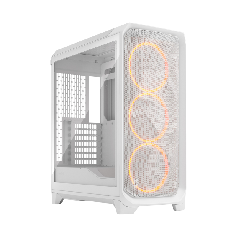 Корпус для ПК Fractal Design Meshify 3 RGB TG Clear Tint, Midi Tower, белый, подсветка ARGB