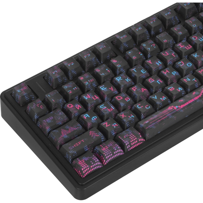 Клавиатура AULA F75 Neonight Cotton Candy, беспроводное подключение, чёрный, фото 3