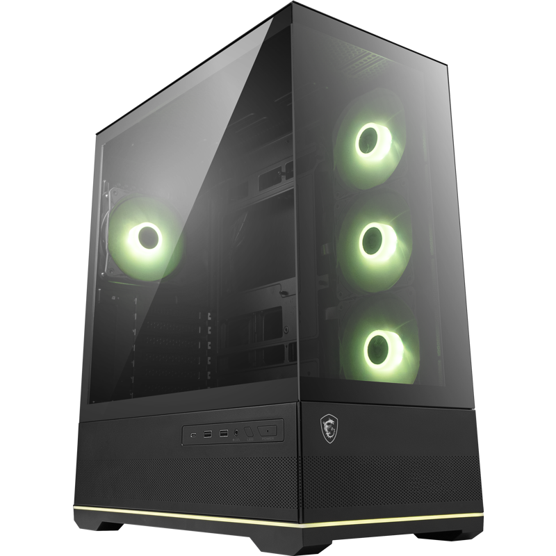 Корпус для ПК MSI MAG PANO 110R PZ, Midi Tower, чёрный, под ATX, mATX, Mini-ITX, подсветка ARGB
