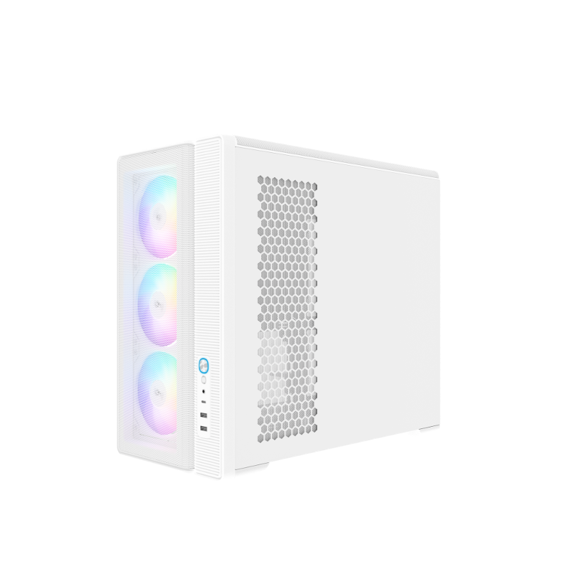 Корпус для ПК Sama S50, Midi Tower, белый, под ATX, mATX, Mini-ITX, подсветка ARGB, фото 9