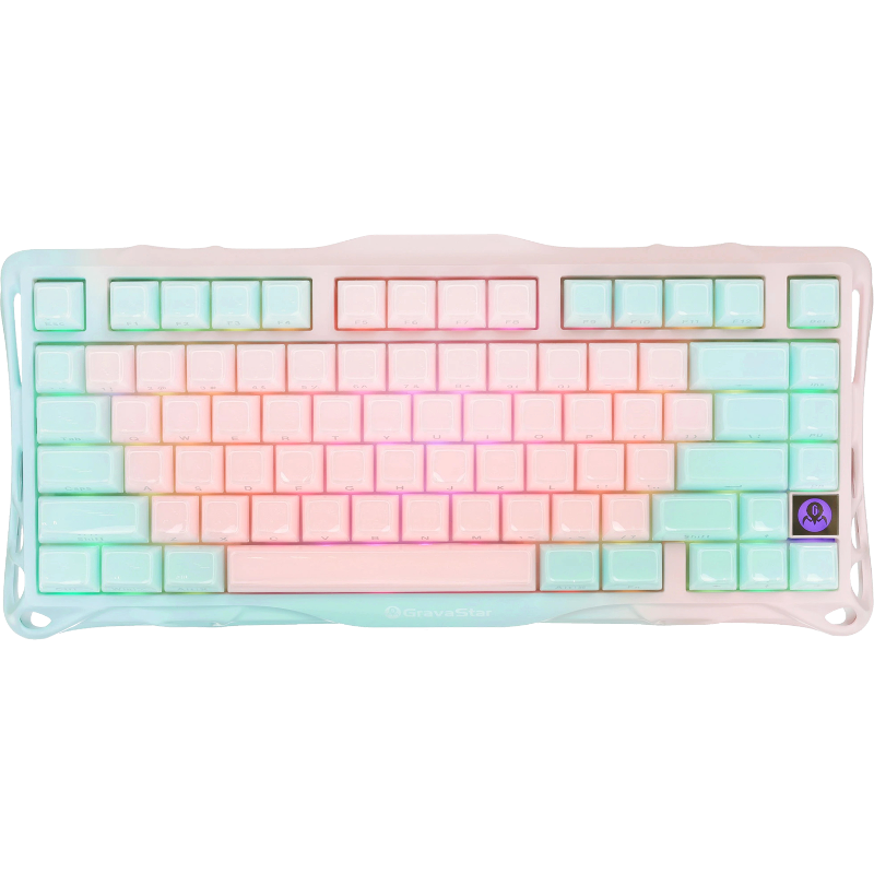 Клавиатура Gravastar Mercury K1 Lite PM PNK, беспроводное подключение, белый