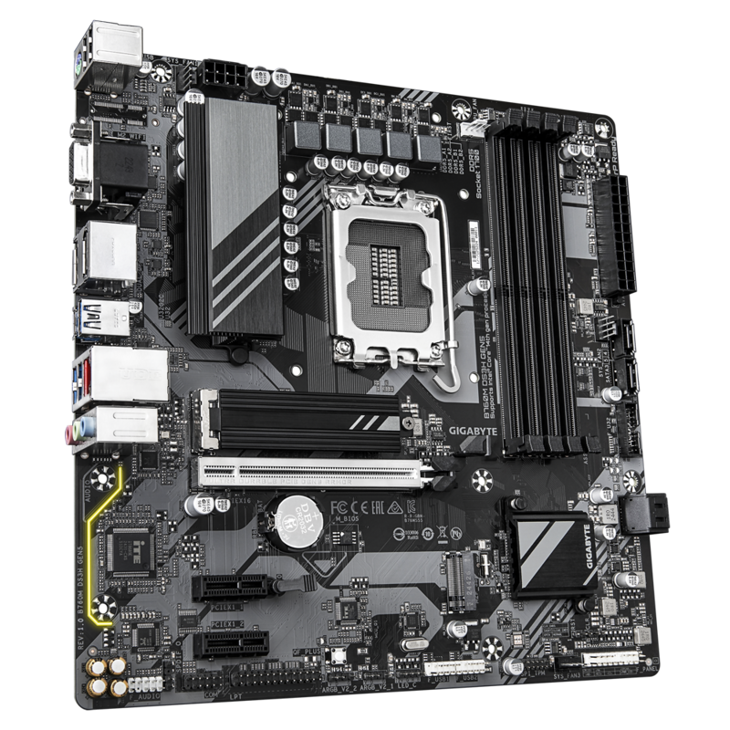 Материнская плата Gigabyte B760M DS3H GEN5, LGA1700, Intel B760, Micro-ATX, DDR5, фото 3