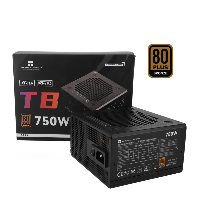 Блок питания Thermalright TR-TB750S, 750 Вт, 80 PLUS Bronze, ATX, вентилятор 120x120 мм, фото 5