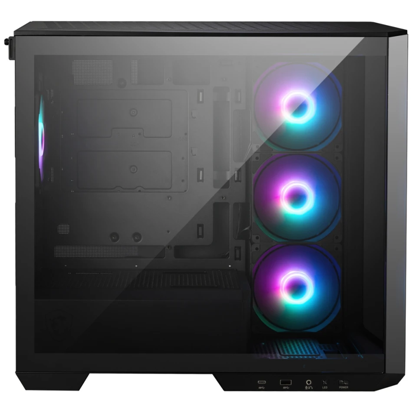 Корпус для ПК MSI MAG PANO M100R PZ, Mini Tower, чёрный, под mATX, Mini-ITX, подсветка ARGB, фото 2