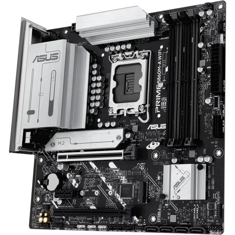 Материнская плата ASUS PRIME B860M-A WIFI, LGA1851, Intel B860, mATX, DDR5, фото 4