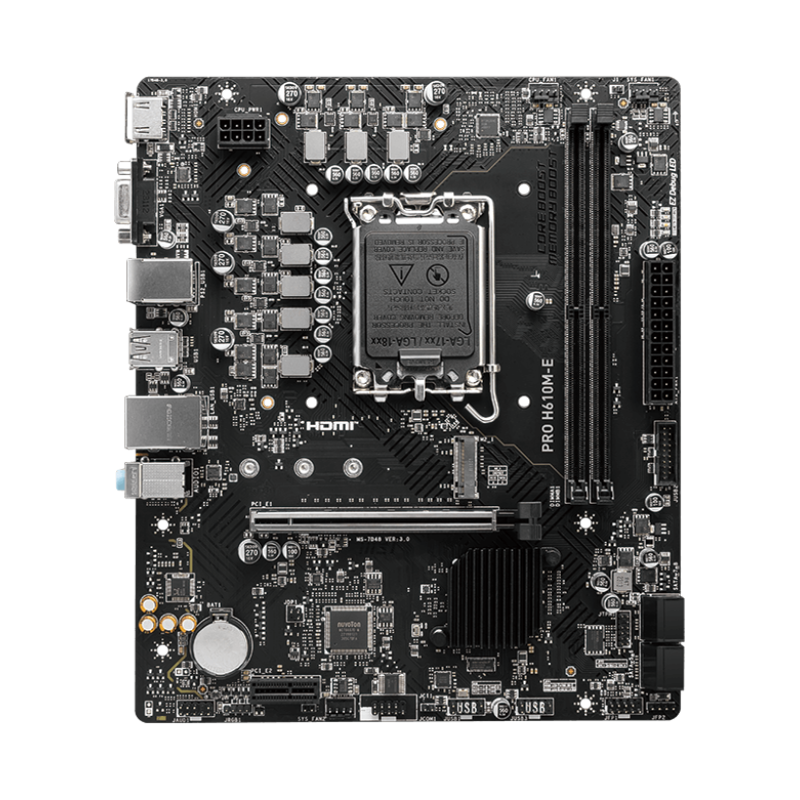 Материнская плата MSI INTEL H610 s1700, LGA1700, mATX, DDR5, DIMM, 96 ГБ ОЗУ, фото 22
