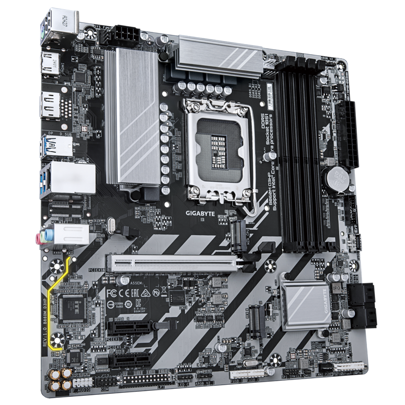 Материнская плата Gigabyte B860M D3HP, LGA1851, Intel B860, Micro-ATX, DDR5, фото 2