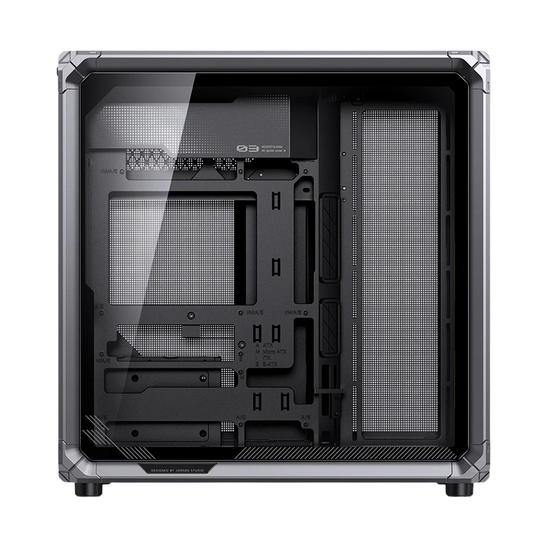 Корпус для ПК Jonsbo X400 Pro, Midi Tower, серый, под ATX, mATX, mITX, материал закалённое стекло, сталь, фото 4