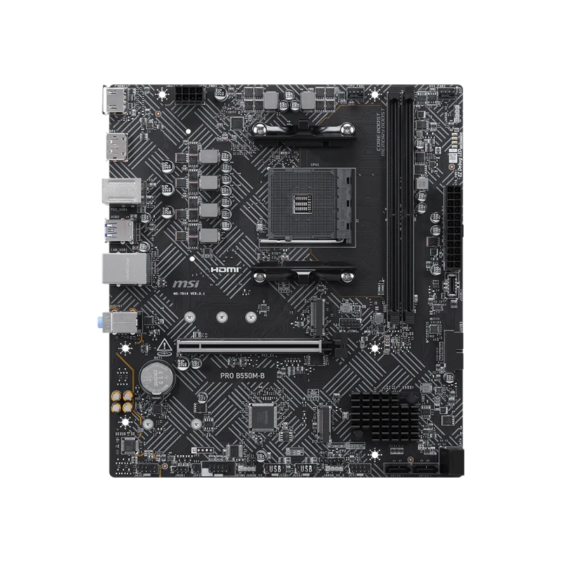 Материнская плата MSI PRO B550M-B, AM4, AMD B550, Micro-ATX, DDR4, фото 2