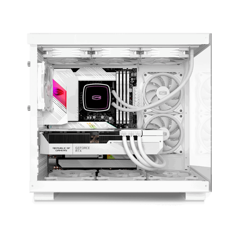 Корпус для ПК PcCooler C3T500 ARGB WH, Midi Tower, белый, под ATX, mATX, Mini-ITX, материал сталь, стекло, фото 26