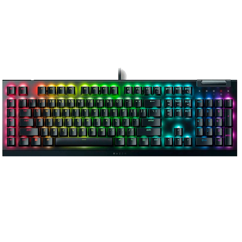 Клавиатура Razer BlackWidow V4 X, проводное подключение, USB-A, механические, чёрный, подсветка