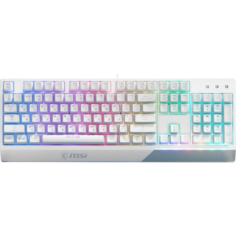 Клавиатура MSI VIGOR GK30, проводное подключение, USB-A, плунжерные, белый, подсветка, фото 9