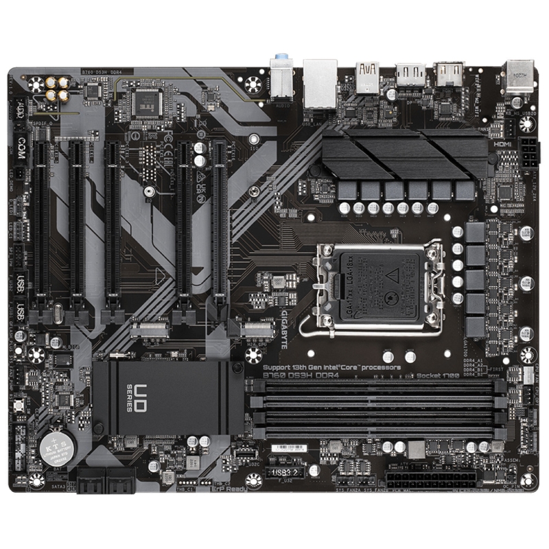 Материнская плата Gigabyte INTEL B760 s1700, LGA1700, mATX, DDR4, B760DS3HDDR4, фото 16