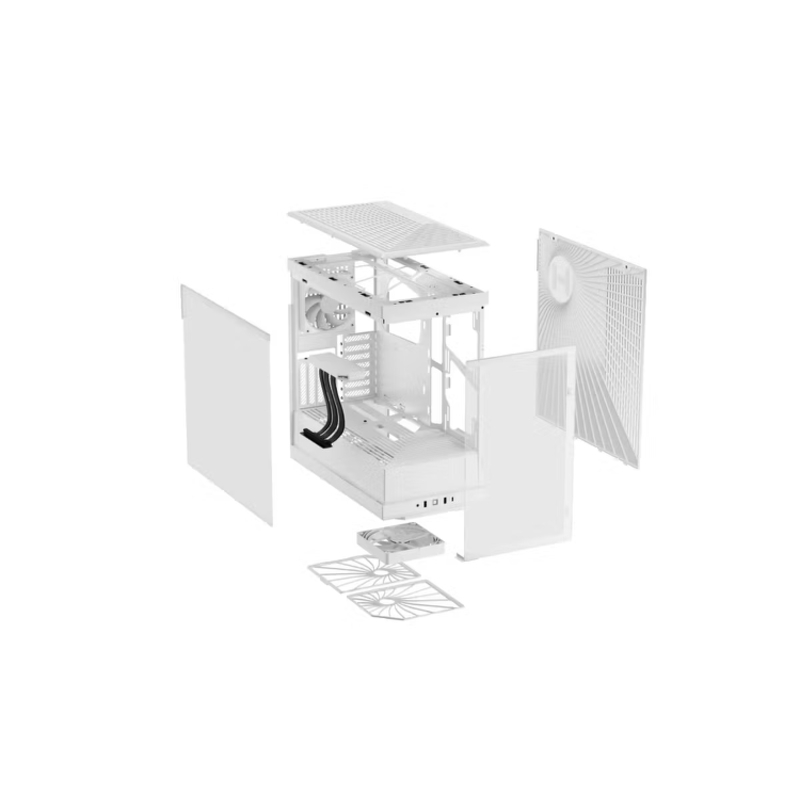 Корпус для ПК Hyte Y40, Midi Tower, белый, под ATX, mATX, Mini-ITX, материал закалённое стекло, сталь, фото 7