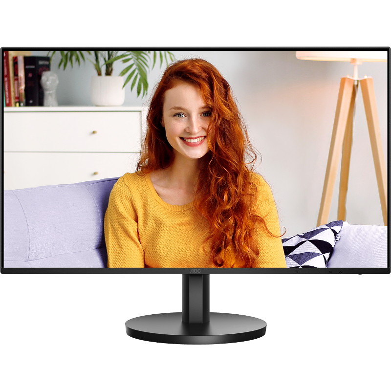 Монитор AOC 27B3HA2, 27 дюймов, 1920x1080, 100 Гц, IPS, чёрный, HDMI x 1, Jack 3.5 mm x 1, VGA x 1