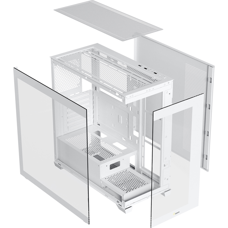 Корпус для ПК Ocypus Gamma C72 WH ARGB, Midi Tower, белый, под ATX, mATX, mITX, подсветка ARGB, фото 8