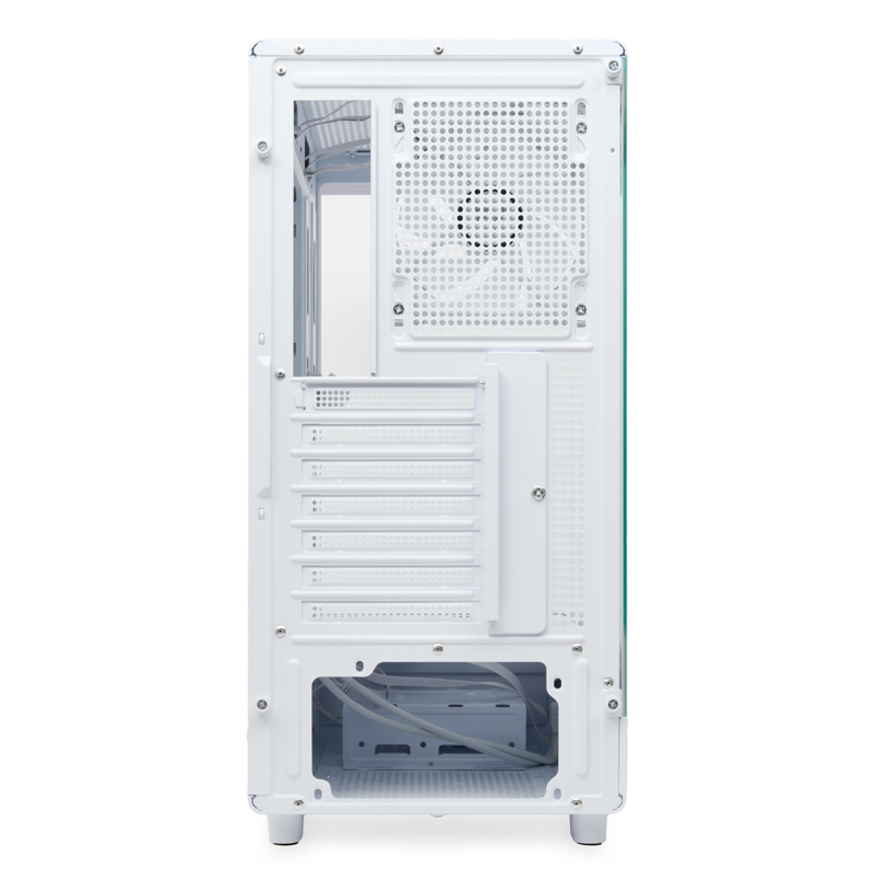 Корпус для ПК Hspd F510, Midi Tower, белый, под ATX, mATX, mITX, материал закалённое стекло, сталь, фото 5