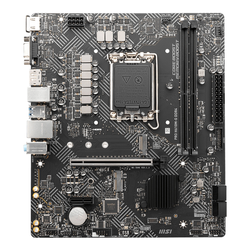 Материнская плата MSI INTEL H610 s1700, LGA1700, Micro-ATX, DDR5, фото 2