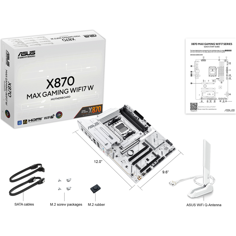 Материнская плата ASUS X870 MAX WIFI7 W, AM5, AMD X870, ATX, DDR5, фото 8