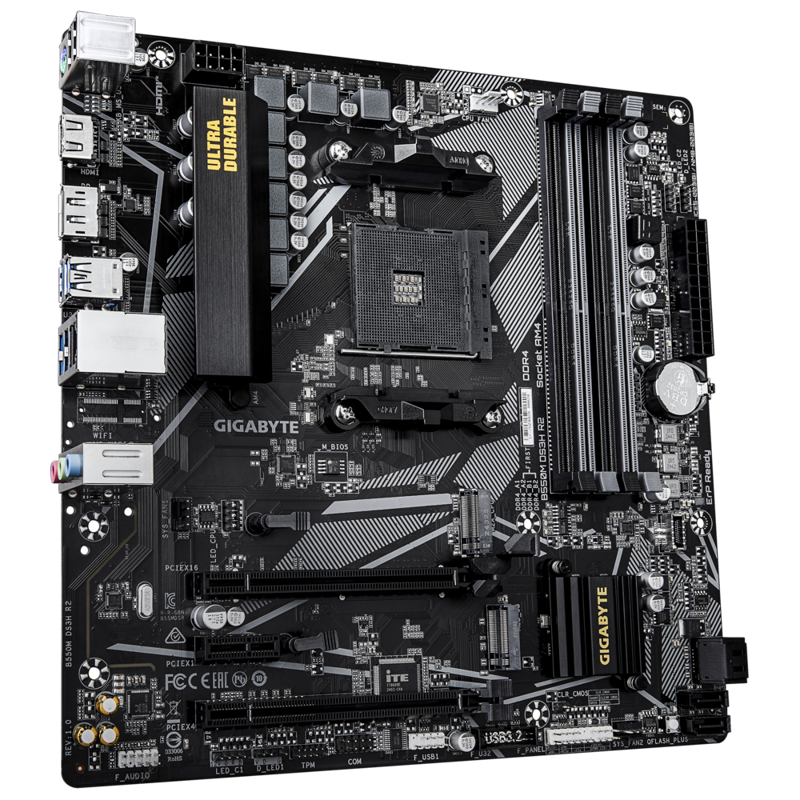 Материнская плата Gigabyte B550M DS3H R2, AM4, AMD B550, mATX, DDR4, фото 3