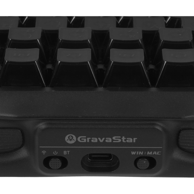 Клавиатура Gravastar Mercury K1 XTAL BLK, беспроводное подключение, белый, фото 10