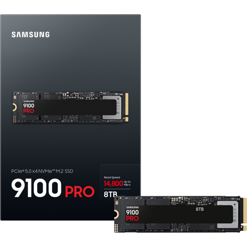 Твердотельный накопитель Samsung SSD 9100 PRO, 8000 ГБ, V-NAND, чтение 14800 МБ/с, 4800 ТБ, MZ-VAP8T0BW, фото 16