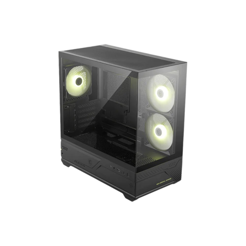 Корпус для ПК MSI MAG PANO M110R, Mini Tower, чёрный, под mATX, mITX, подсветка ARGB, фото 2