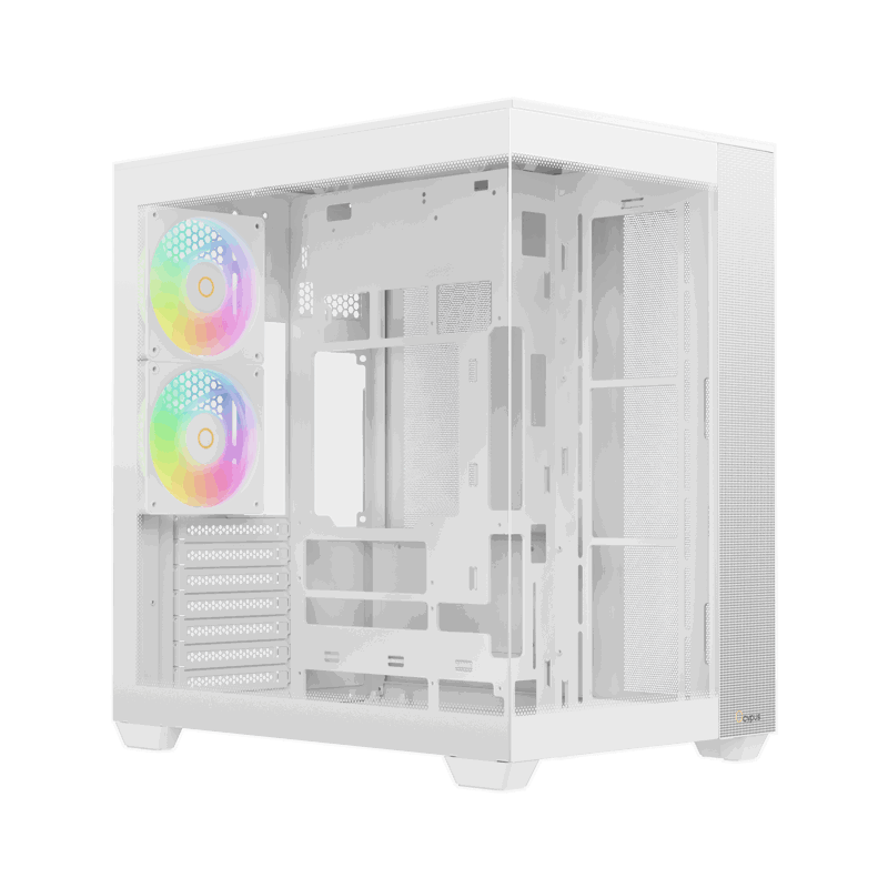 Корпус для ПК Ocypus Delta C74 WH ARGB, Midi Tower, белый, под ATX, mATX, mITX, подсветка ARGB