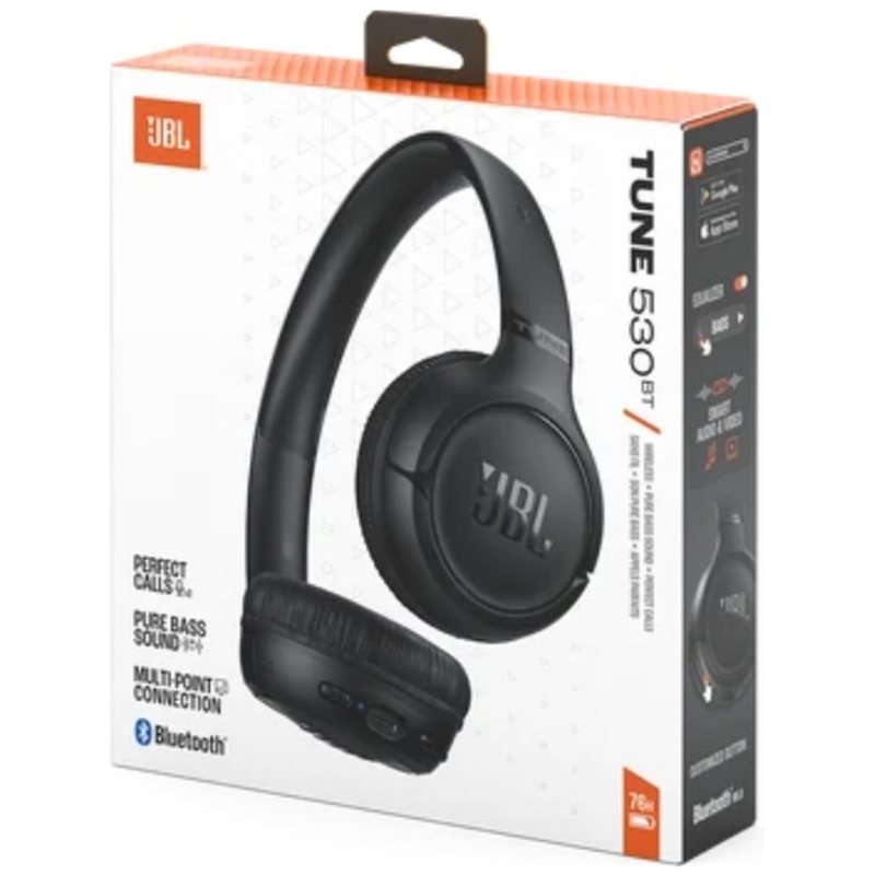 Наушники JBL T530BT, Bluetooth 6.0, USB Type-C, накладные, чёрный, крепление оголовье, фото 10
