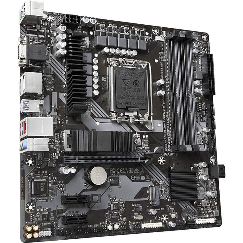 Материнская плата Gigabyte INTEL B760 s1700, LGA1700, mATX, DDR4, B760MDS3HDDR4, фото 4