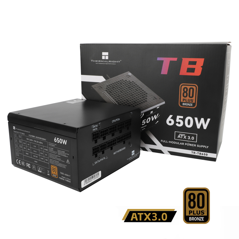 Блок питания Thermalright TR-TB650, 650 Вт, 80 PLUS Bronze, ATX, активный PFC, вентилятор 120x120 мм, фото 5