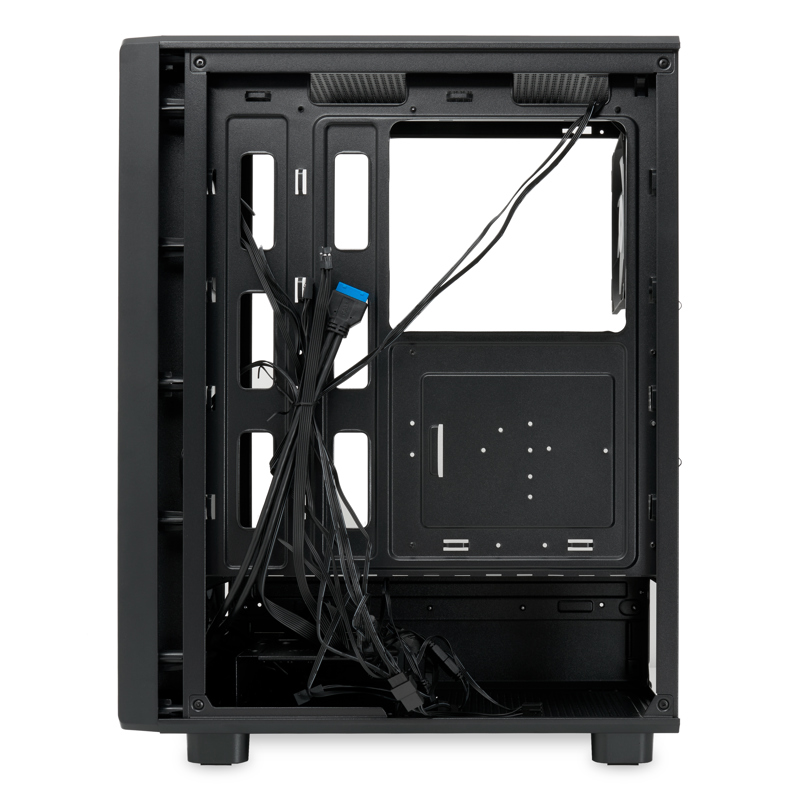 Корпус для ПК Hspd M510, Midi Tower, чёрный, под ATX, mATX, mITX, материал закалённое стекло, сталь, фото 7