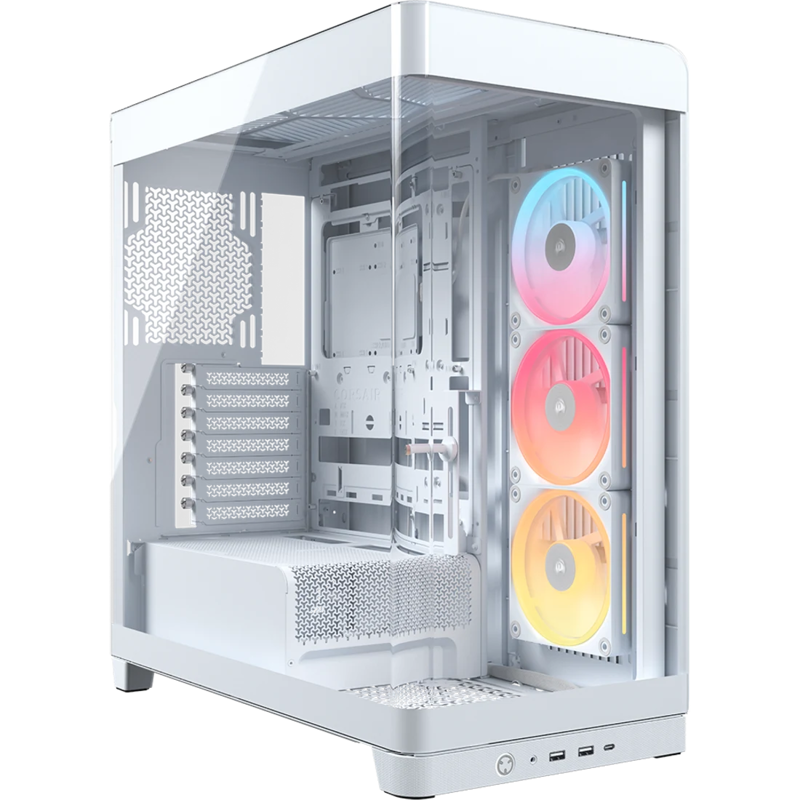 Корпус для ПК Corsair Frame 4500X LX-R RGB iCUE LINK, Midi Tower, белый, под ATX, E-ATX, mATX, Mini-ITX