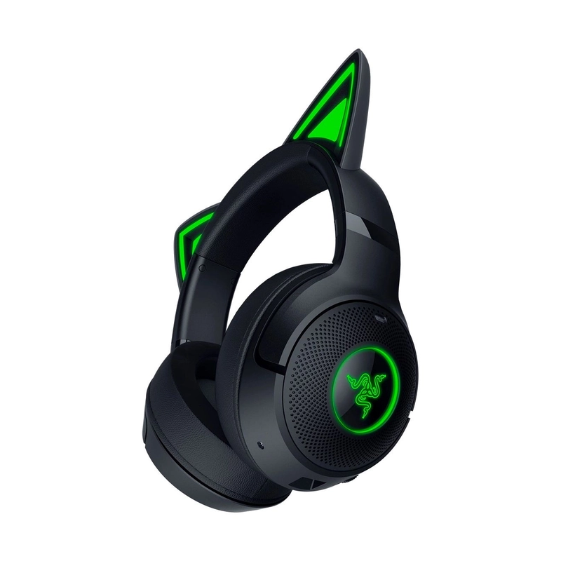 Гарнитура Razer Kraken Kitty V2 BT, Bluetooth 5.2, полноразмерные, зелёный, чёрный, для геймеров, фото 4