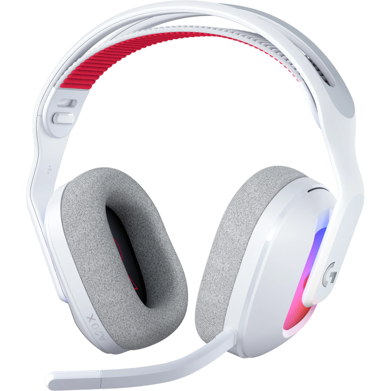 Гарнитура Logitech A20 X, Bluetooth 5.3, USB Type-C, полноразмерные, белый, микрофон съёмный, для геймеров