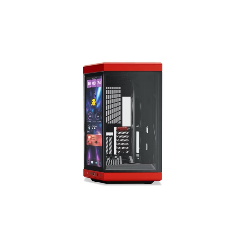 Корпус для ПК Hyte Y70 Touch Infinite, Midi Tower, красный, чёрный, под ATX, E-ATX, mATX, Mini-ITX, фото 2