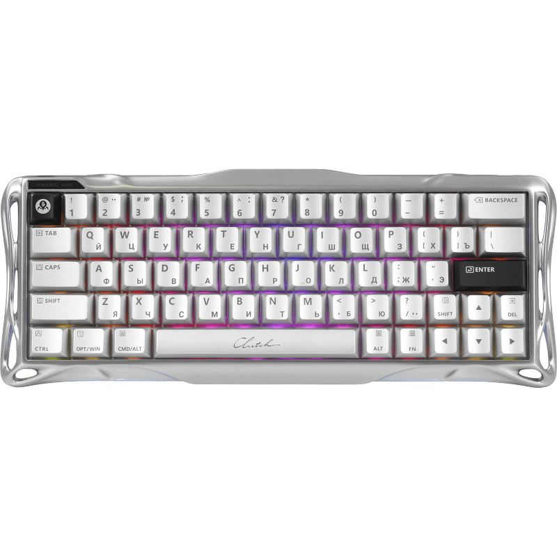 Клавиатура Gravastar Mercury V60Pro XTAL SLV RU, белый