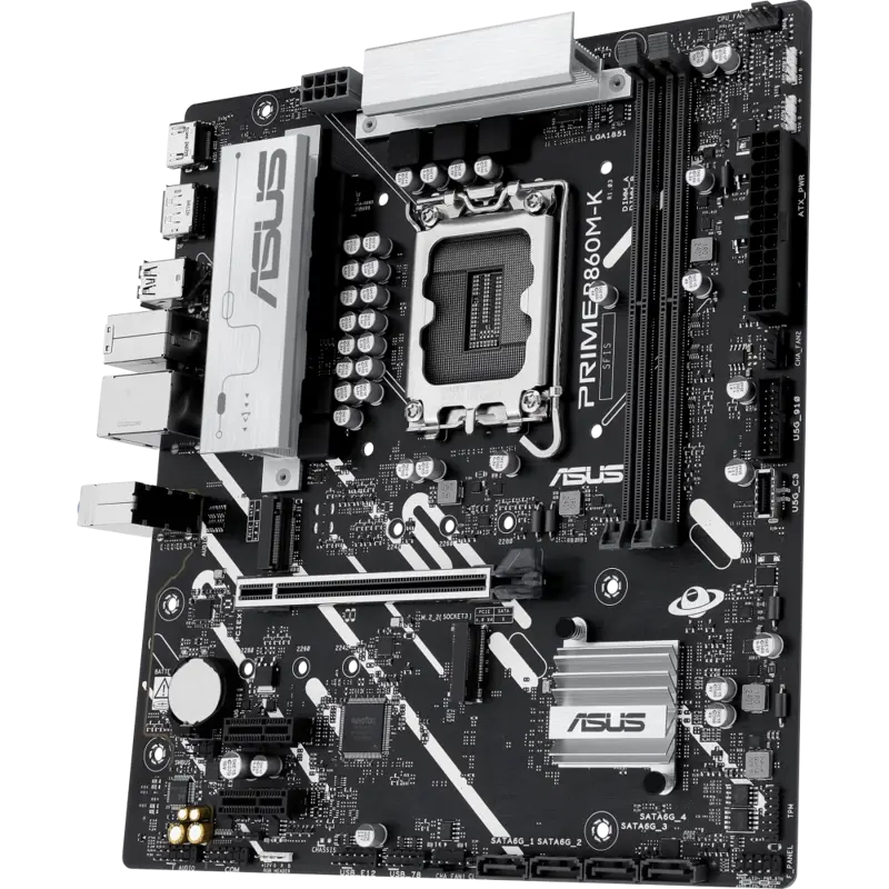 Материнская плата ASUS PRIME B860M-K, LGA1851, Intel B860, Micro-ATX, DDR5, фото 3