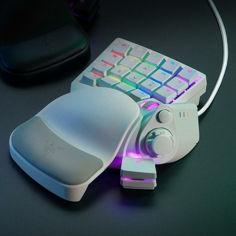 Клавиатура Razer Tartarus Pro Mercury, проводное подключение, USB-A, механические, белый, подсветка, фото 31