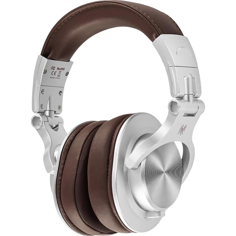 Гарнитура Oneodio A70, Bluetooth 5.2, Jack, Mini-jack, USB Type-C, полноразмерные, серебристый