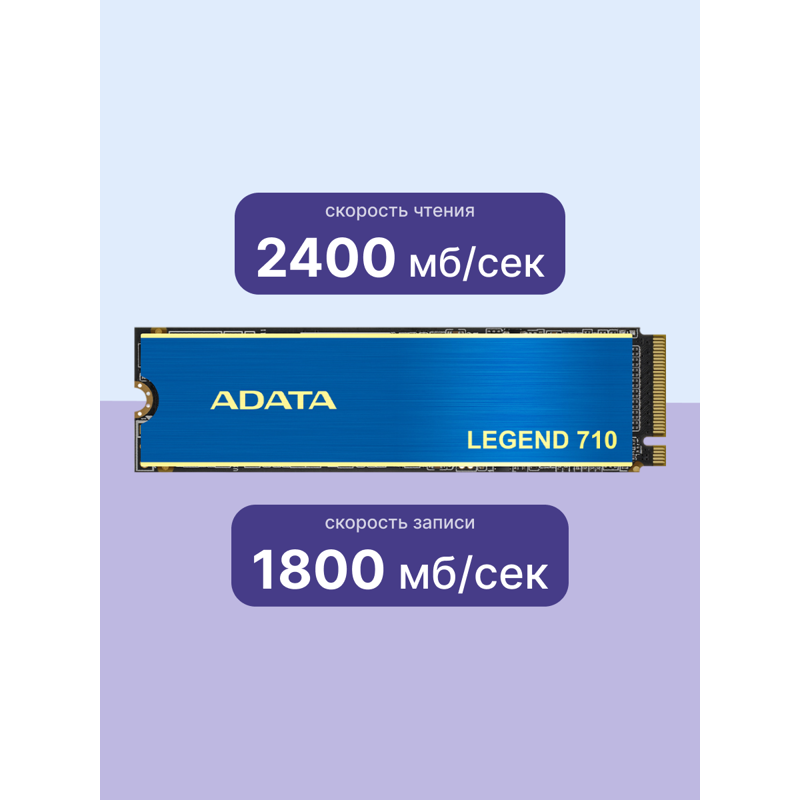 Твердотельный накопитель ADATA SSD LEGEND 710, 2 ТБ, 3D NAND, чтение 2400 МБ/с, 520 ТБ, фото 3