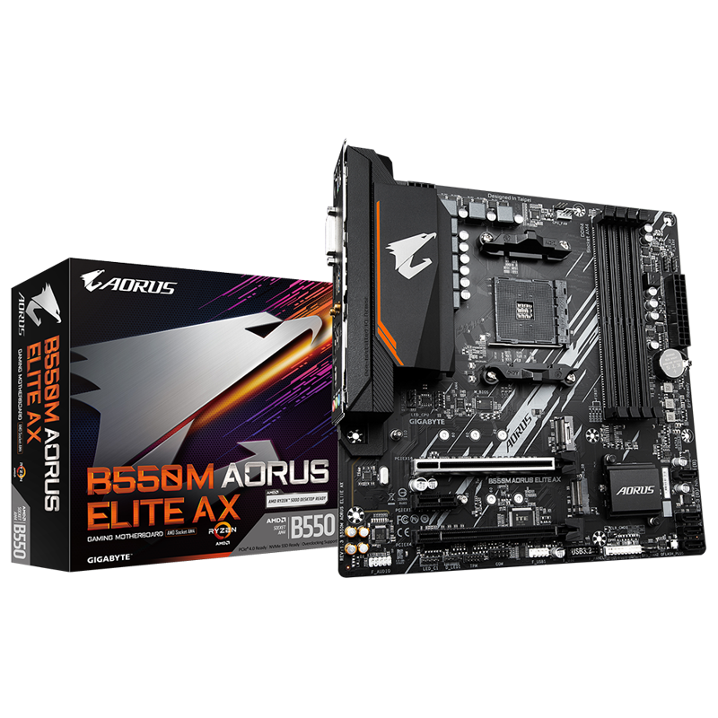 Материнская плата Gigabyte B550M AORUS ELITE AX, AM4, AMD B550, mATX, DDR4