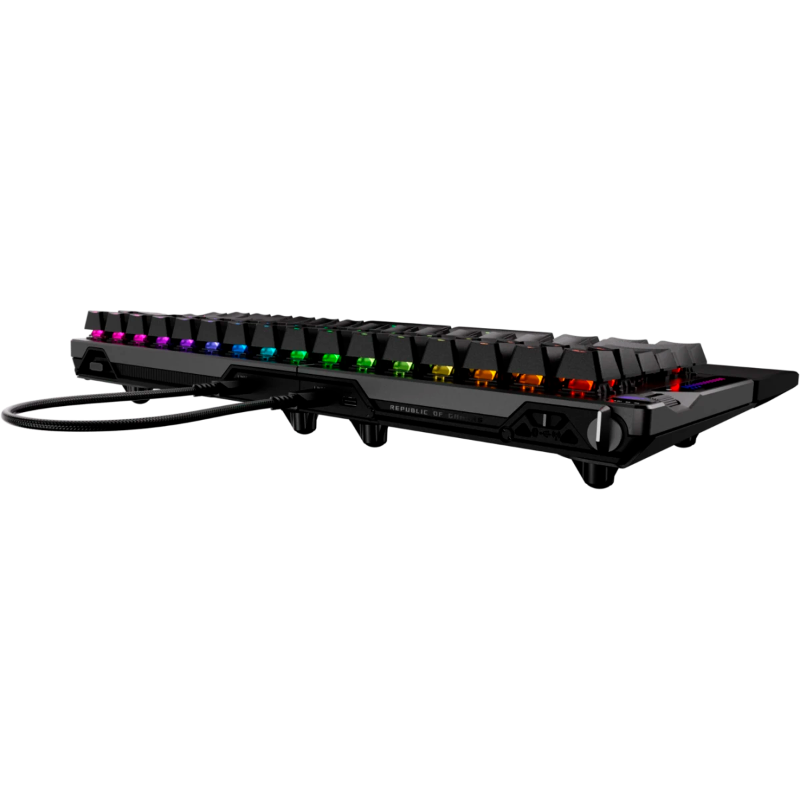 Клавиатура ASUS M703 ROG FALCATA, USB-A, Bluetooth, радиоканал, чёрный, раскладка RU/US, подсветка, фото 6