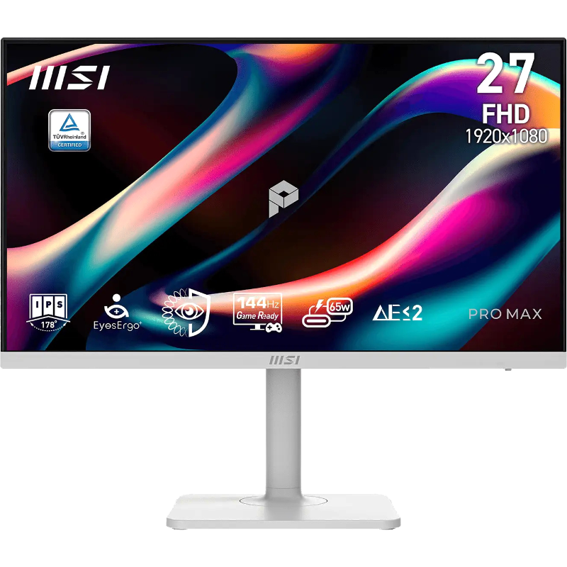 Монитор MSI PRO MAX 271PHW E14, 27 дюймов, 1920x1080, 144 Гц, IPS, 250 кд/м², белый