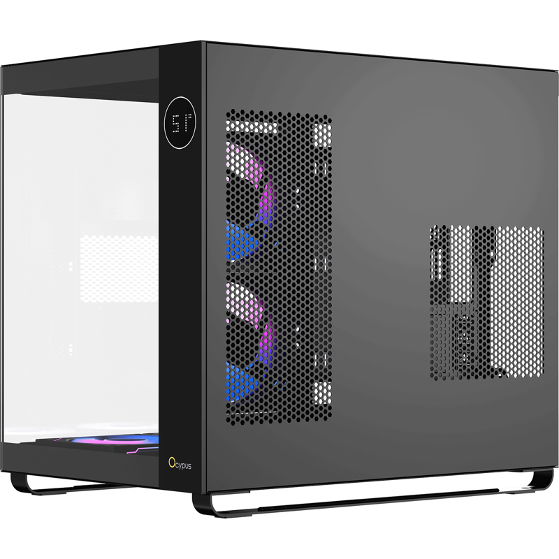 Корпус для ПК Ocypus Iota C70 BK ARGB, Midi Tower, чёрный, под ATX, mATX, mITX, подсветка ARGB, фото 3